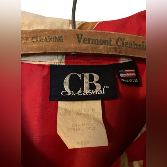 Lighthouse Vintage Jacket Size M Vacation Maine Spring Ocean Red - Picture 4 of 13